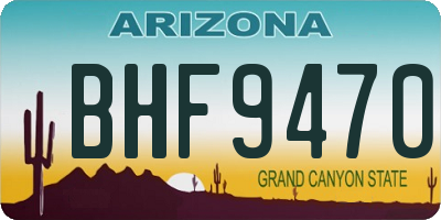 AZ license plate BHF9470