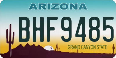 AZ license plate BHF9485