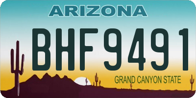 AZ license plate BHF9491