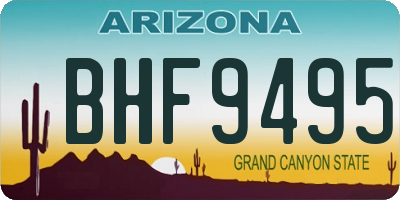 AZ license plate BHF9495