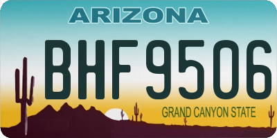 AZ license plate BHF9506