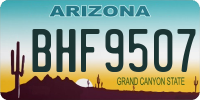 AZ license plate BHF9507