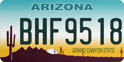 AZ license plate BHF9518