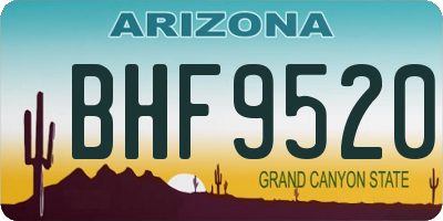 AZ license plate BHF9520