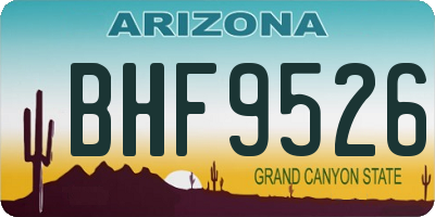 AZ license plate BHF9526