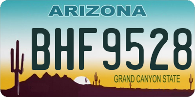 AZ license plate BHF9528