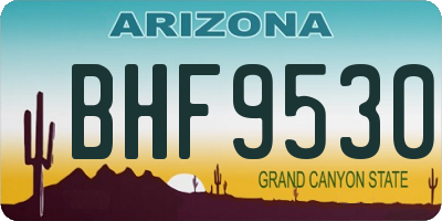 AZ license plate BHF9530