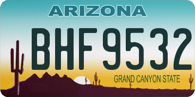 AZ license plate BHF9532