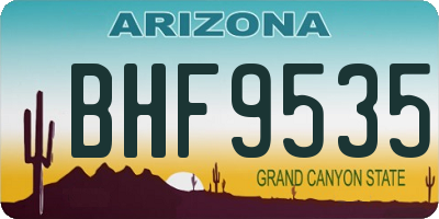 AZ license plate BHF9535