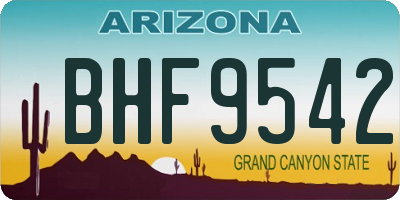 AZ license plate BHF9542