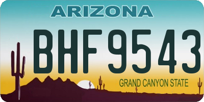 AZ license plate BHF9543