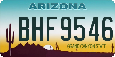 AZ license plate BHF9546