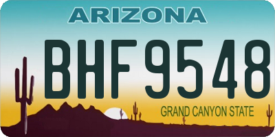 AZ license plate BHF9548