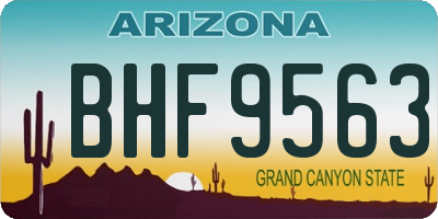 AZ license plate BHF9563