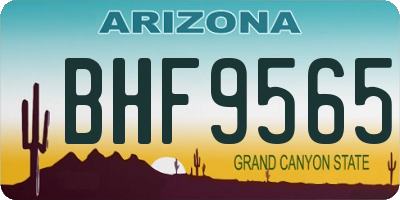 AZ license plate BHF9565