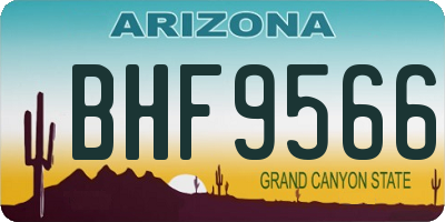 AZ license plate BHF9566