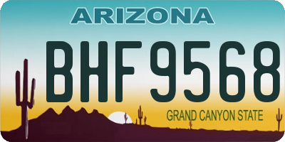 AZ license plate BHF9568