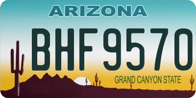 AZ license plate BHF9570