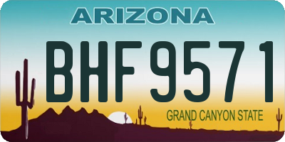 AZ license plate BHF9571