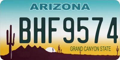AZ license plate BHF9574