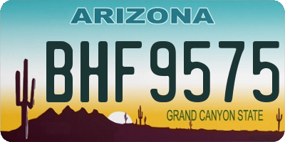 AZ license plate BHF9575