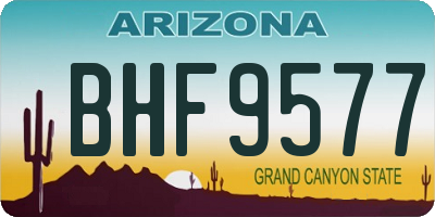 AZ license plate BHF9577