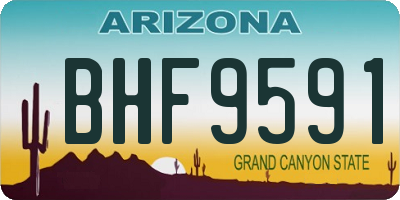 AZ license plate BHF9591
