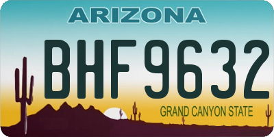 AZ license plate BHF9632