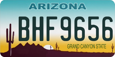 AZ license plate BHF9656