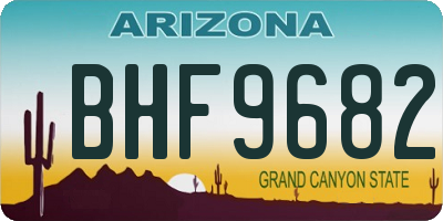 AZ license plate BHF9682
