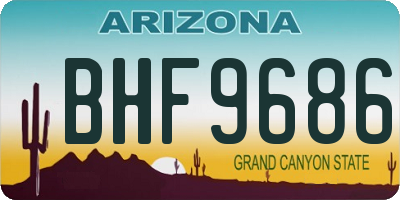 AZ license plate BHF9686