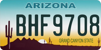 AZ license plate BHF9708