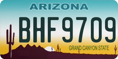 AZ license plate BHF9709