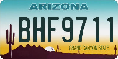 AZ license plate BHF9711