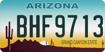 AZ license plate BHF9713