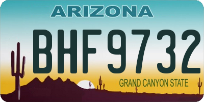 AZ license plate BHF9732