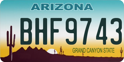 AZ license plate BHF9743