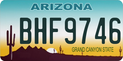AZ license plate BHF9746