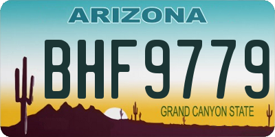AZ license plate BHF9779