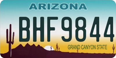 AZ license plate BHF9844