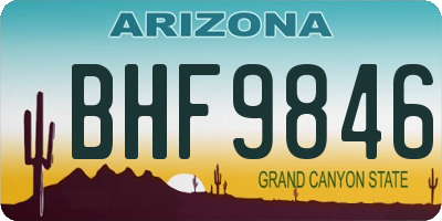 AZ license plate BHF9846