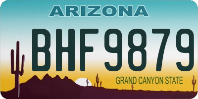 AZ license plate BHF9879