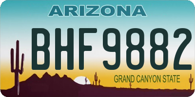 AZ license plate BHF9882