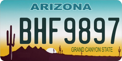AZ license plate BHF9897