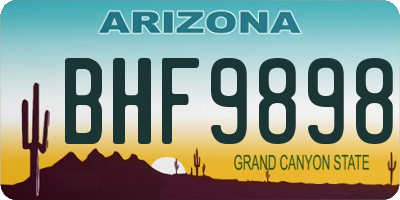 AZ license plate BHF9898