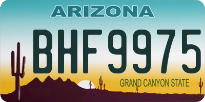 AZ license plate BHF9975