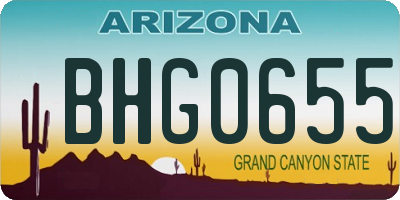 AZ license plate BHG0655