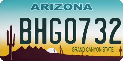 AZ license plate BHG0732
