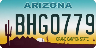 AZ license plate BHG0779