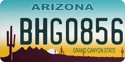 AZ license plate BHG0856